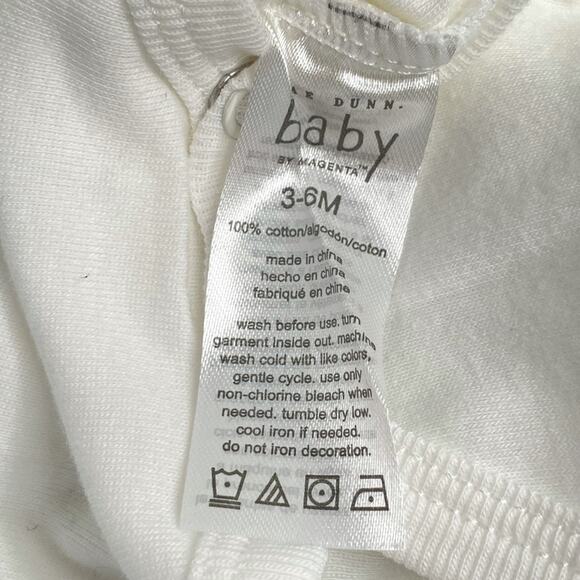 Rae Dunn Mama’s Lucky Charm Outfit, White, Green, 3-6 Months - Picture 6 of 7